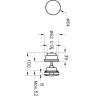 Донный клапан для раковин VITRA ORIGIN с переливом (нажимной) A45149